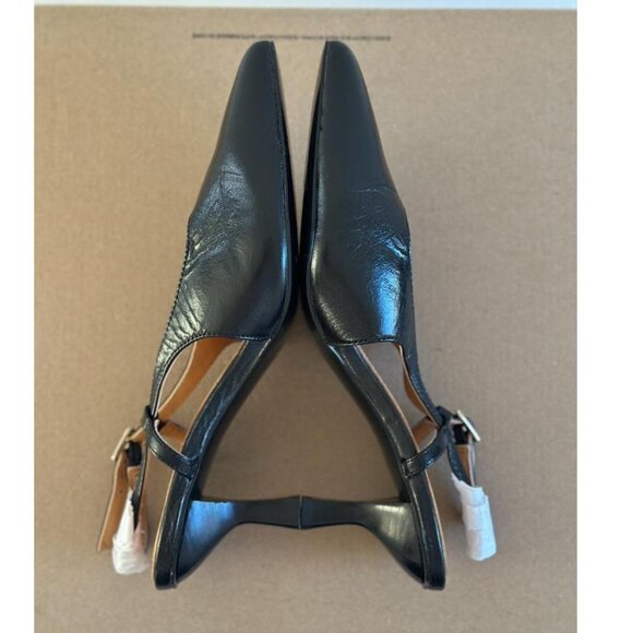 Madewell The Debbie Slingback Pump in True Black, Size 7 - Picture 10 of 11